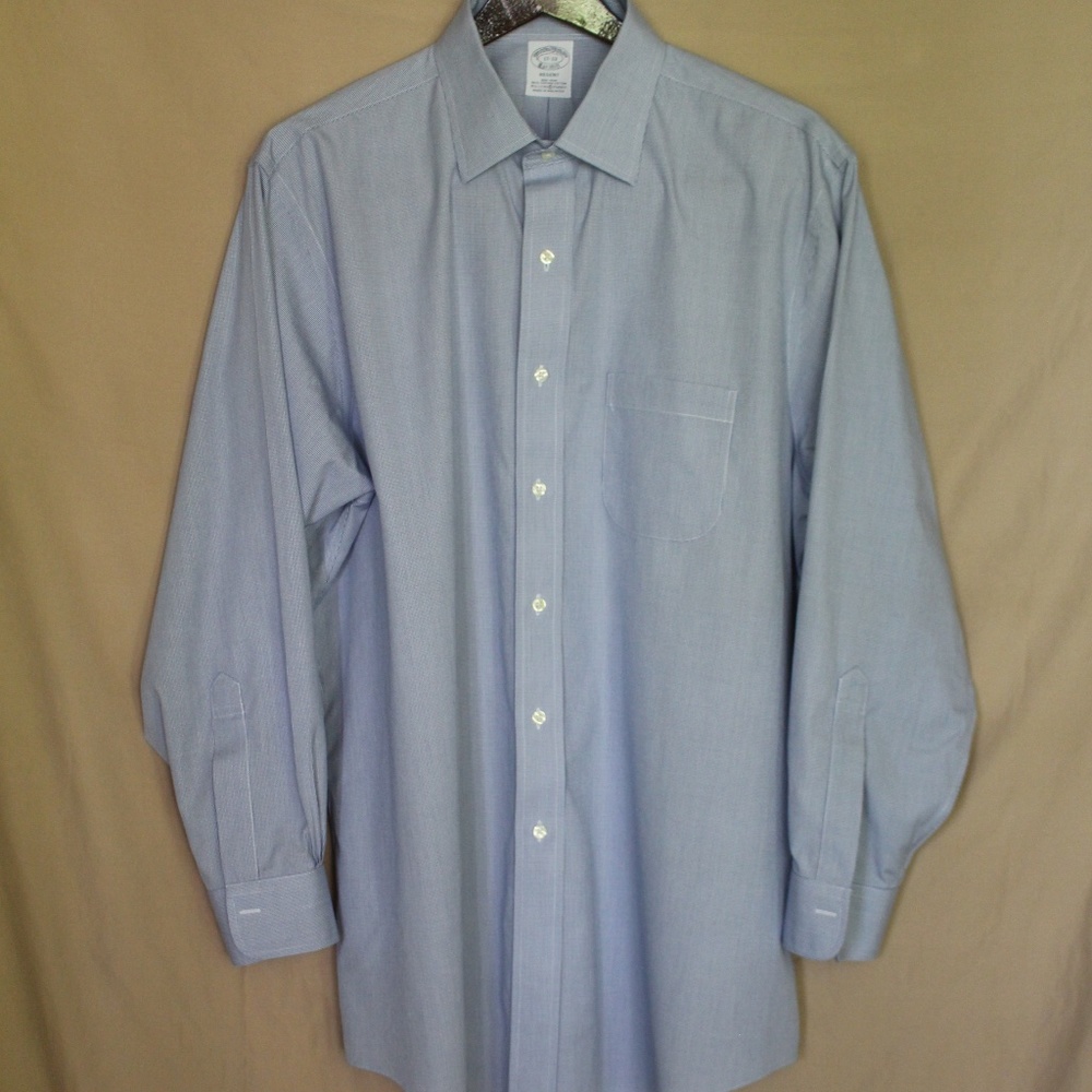 Brooks Brothers Mens Button Down Dress Shirt 17 - 33 ~ Regent Traditional Fit